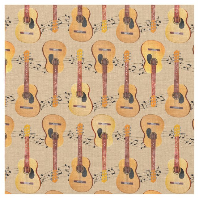 Klassiska akustiska gitarrer Musik noter Tyg (Närbild)