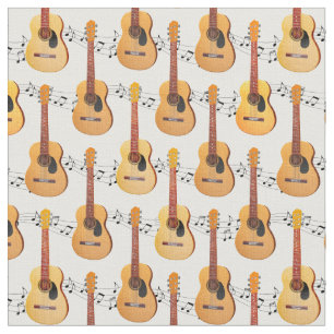 Klassiska akustiska gitarrer Musik noter Tyg