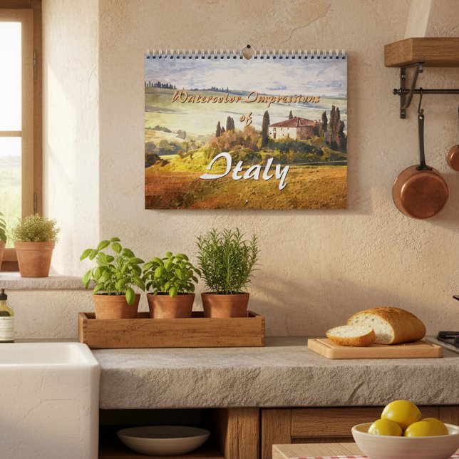 Klassiska akvarellintryck från Italien Kalender (Skapare uppladdad)