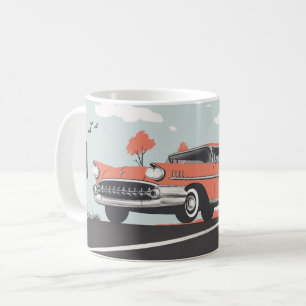 Klassiska amerikanska bilar Väggkonsttryck, Vintag Kaffemugg