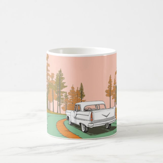Klassiska amerikanska bilväggkonsttryck, Vintagebi Kaffemugg (Center)