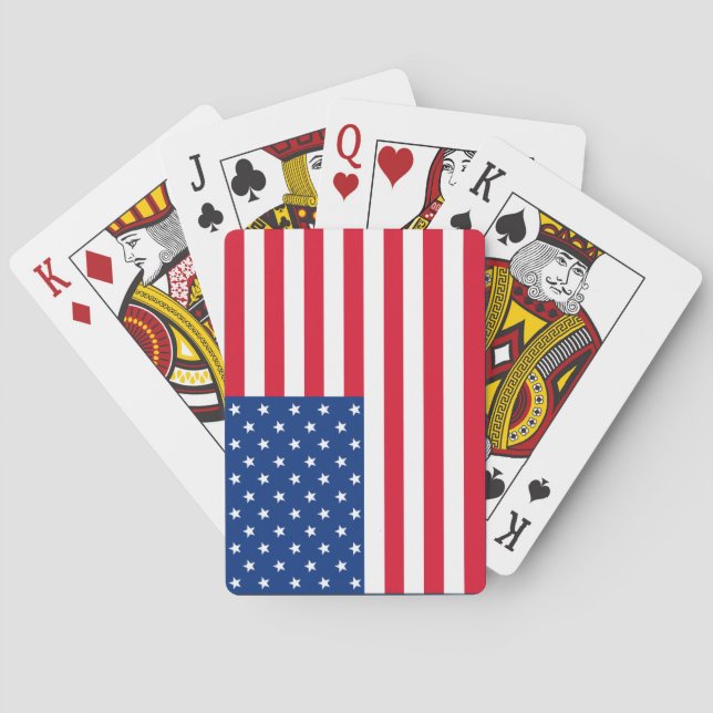 Klassiska amerikanska flaggspelkort present casinokort (Baksidan)