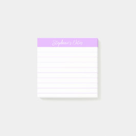Klassiska anteckningar Ljust Lavendel Fodrad Post-it Block