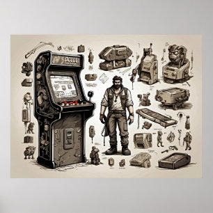 Klassiska Arcade Retro-spel Poster