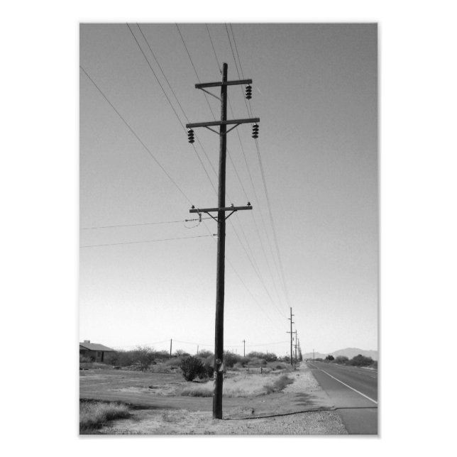 Klassiska Arizona Powerlines Fototryck (Framsidan)