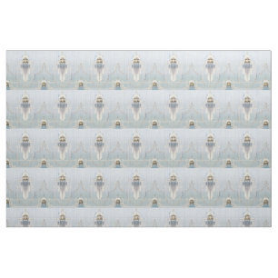 Klassiska Art nouveau Geometric Cartouches Flower Tyg