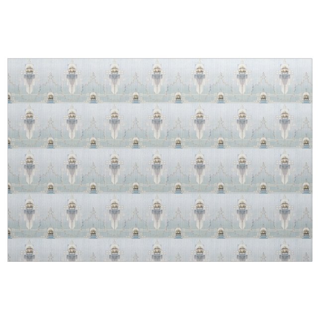 Klassiska Art nouveau Geometric Cartouches Flower Tyg (Fat Quarter)
