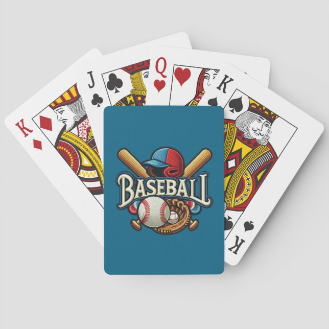 Klassiska basebollessentials / Stilig retrolegend Casinokort (Baksidan)
