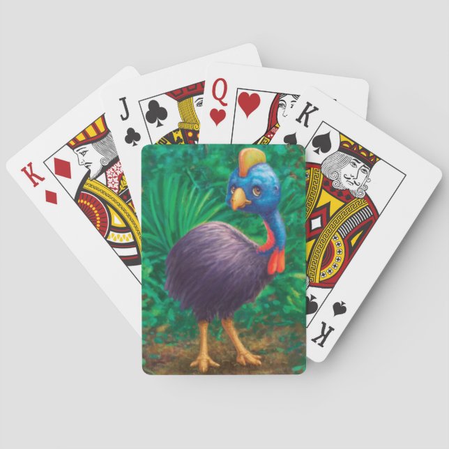 Klassiska betalkort/JungleWildlife/Cassowary/ Casinokort (Baksidan)