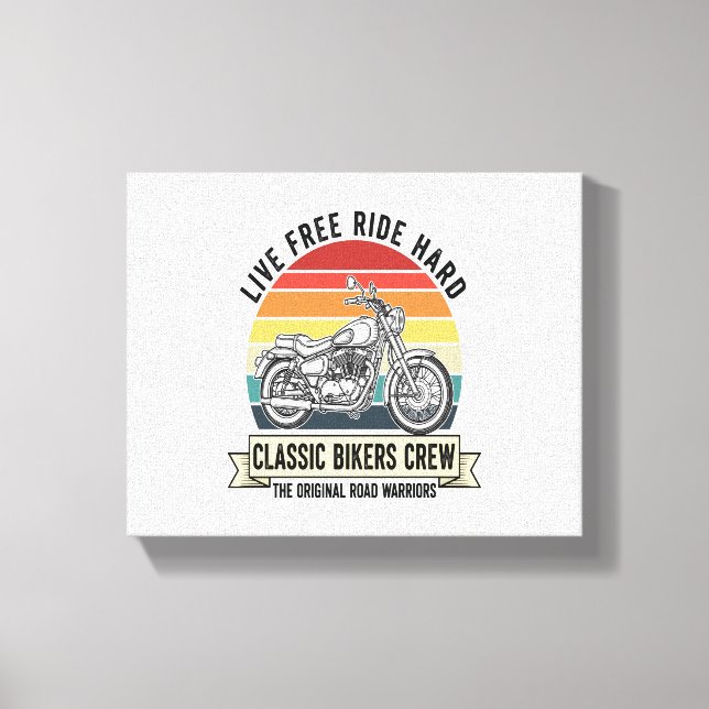 Klassiska Biker Höftcykel.jpg Canvastryck (Framsida)