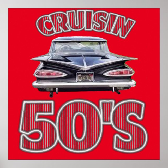 Klassiska bilar, Cruisin Fifties Poster. Poster (Framsidan)