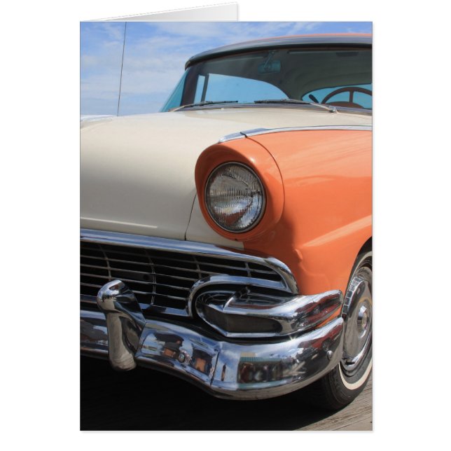 Klassiska bilar hälsningskort (Framsidan)