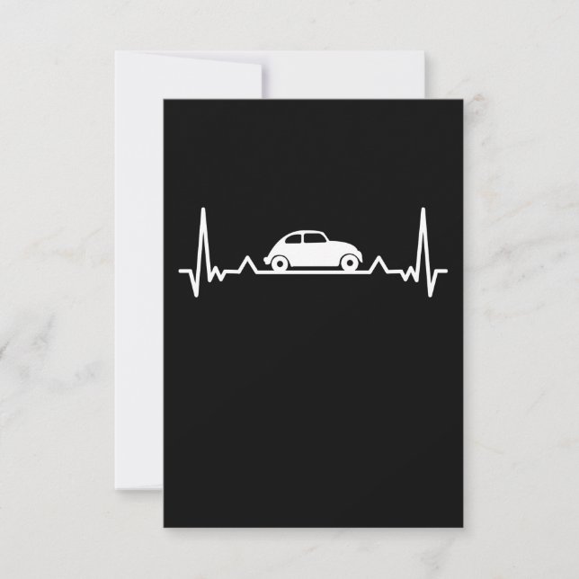 Klassiska bilar Heartslag Automotive Gift Tack Kort (Framsida)