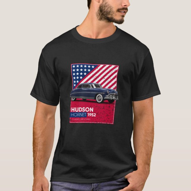 Klassiska bilar Hudson Hornet 1952 T Shirt (Framsida)