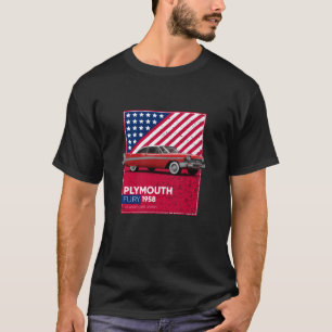 Klassiska bilar Plymouth Fury 1958 T Shirt