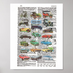 Klassiska bilar poster