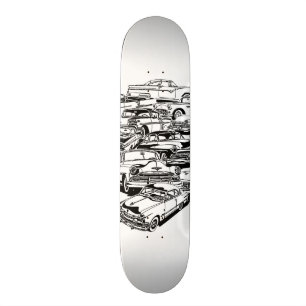 Klassiska bilar skateboarddäck mini skateboard bräda 18,5 cm