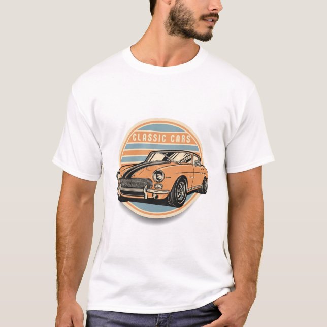klassiska bilar t shirt (Framsida)