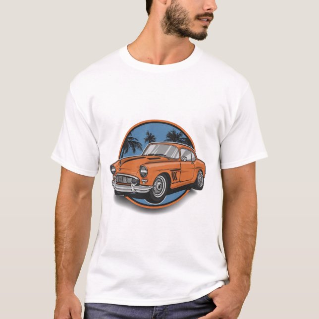 klassiska bilar t shirt (Framsida)