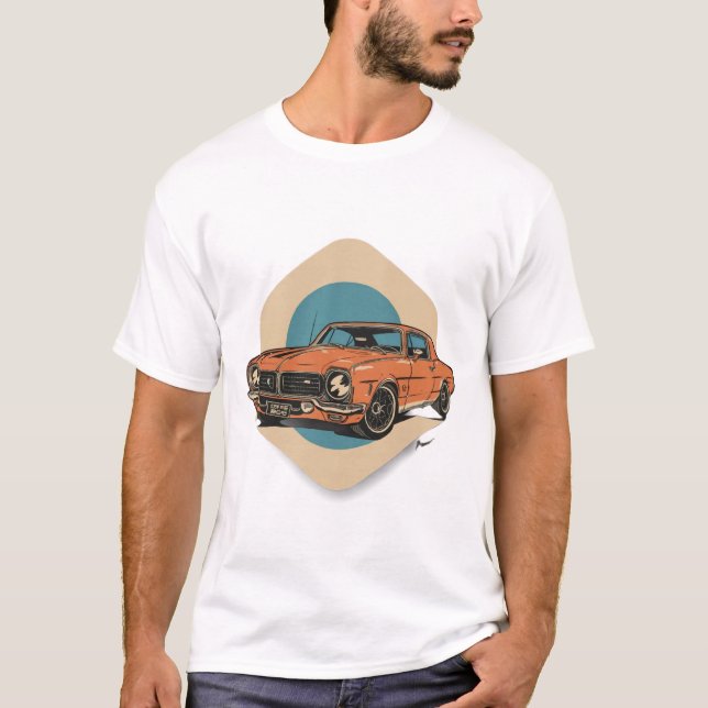 klassiska bilar t shirt (Framsida)