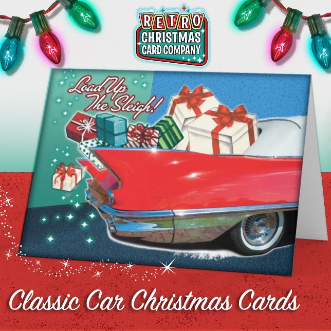 Klassiska bilkort helgkort (Classic Car Retro Christmas Cards)