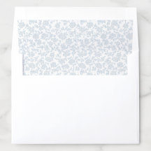 Klassiska blå blommiga Toile-kuvertfoder