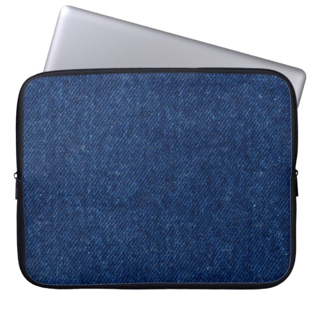 "Klassiska Blå Jeans" Elektronikväska Laptop Fodral (Framsidan)