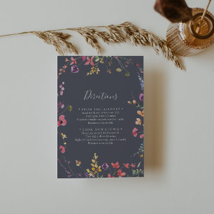 Klassiska blåa Vilder, Blommigt, Bröllop Tilläggskort