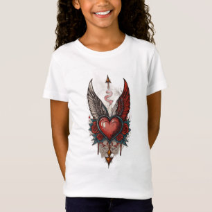 Klassiska Bläck-skapelser:hjärta- och Cupid-samlin T Shirt