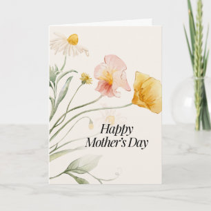 klassiska blommor Glad mors dag-kort Kort