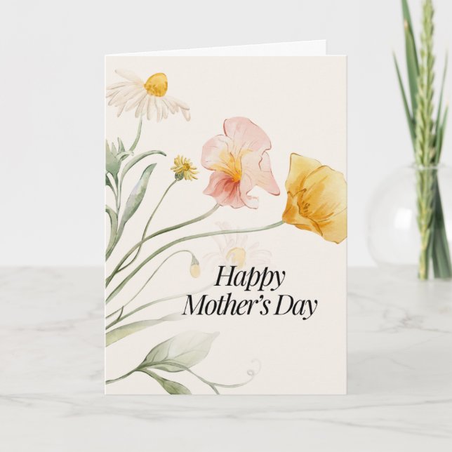 klassiska blommor Glad mors dag-kort Kort (Framsida)