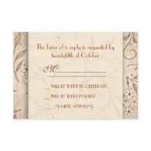 klassiska blomsterbröllop svarskort