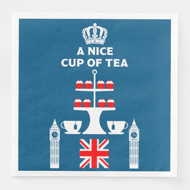Klassiska brittiska tedrickare         pappersservett (Framsida)