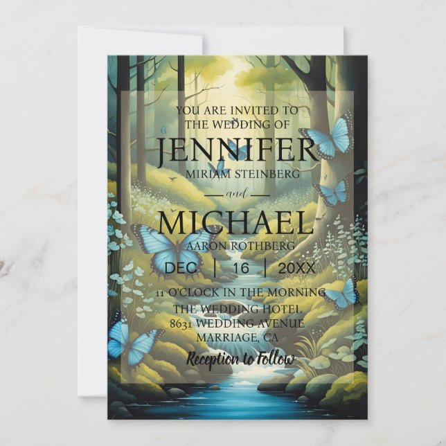 Klassiska bröllopsinbjudningar inbjudningar (Framsida)