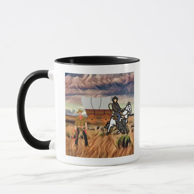 Klassiska cowboys westernt kaffe mugg (Vänster)