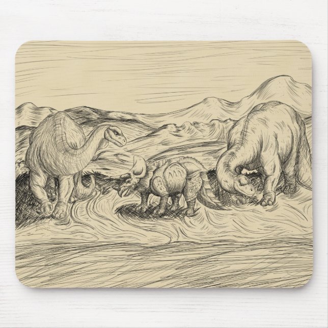 Klassiska dinosaurier musmatta (Framsidan)