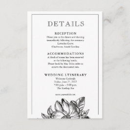 Klassiska eleganta bröllopsinbjudan inklusiva kort