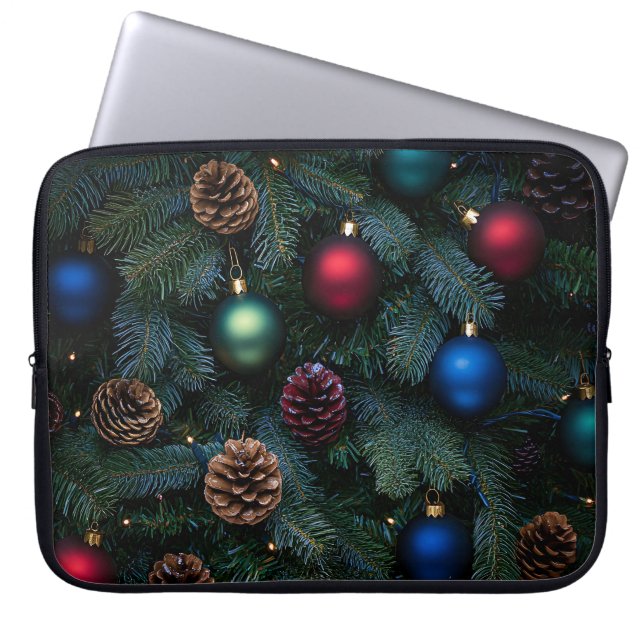 Klassiska Eleganta Julgransornament Laptop Fodral (Framsidan)