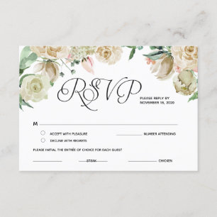 Klassiska Eleganta RSVP-, Svar-, Svarskort Tilläggskort