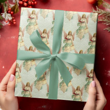 Klassiska Eleganta Viktorianska Julänglar i Vintag