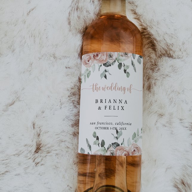 Klassiska etiketter för Dusty Rosa ros Blommigt Br (Skapare uppladdad)