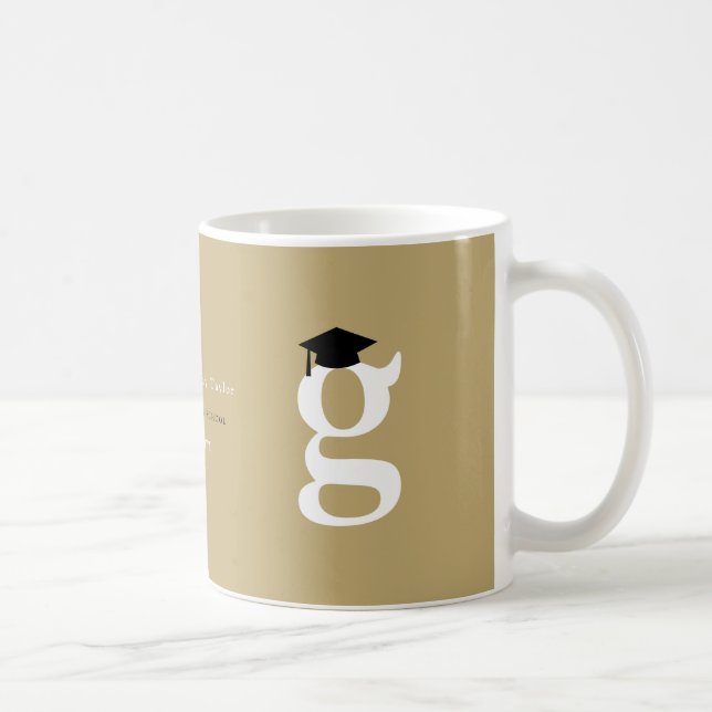 Klassiska Examenstävlingens Monogram 'G' Mortelbrä Kaffemugg (Höger)