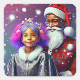 Klassiska fästpunkter fyrkantigt klistermärke