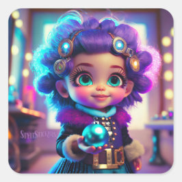 Klassiska fästpunkter fyrkantigt klistermärke