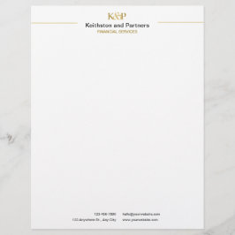 Klassiska finansiella tjänster med minimal Profess Brevhuvud