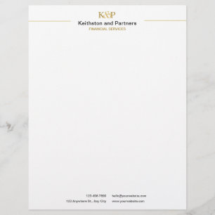 Klassiska finansiella tjänster med minimal Profess Brevhuvud