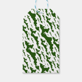 Klassiska fiskares Logotyp Gift-Märkre - Grönt Presentetikett