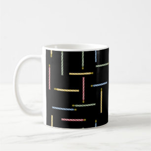 Klassiska födelsedagsljus - svart kaffe Mugg