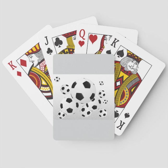 Klassiska fotbollar flygande sport casinokort (Baksidan)