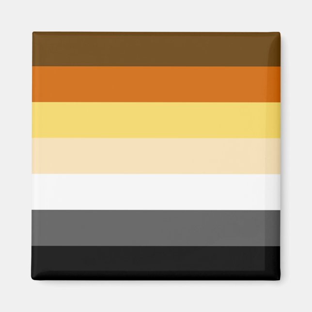 Klassiska Gay Björnar Pride Flagga Magnet (Framsidan)
